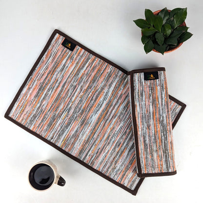 Upcycled Handwoven Table Mat (Set of 2) (TM0825-019) PS_W