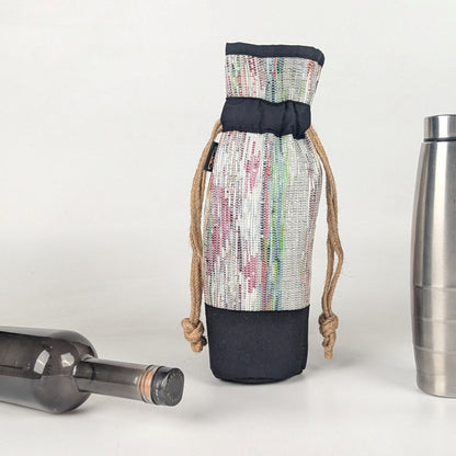 Upcycled Handwoven Wine Bottle Holder (WB0625-002) PS_W
