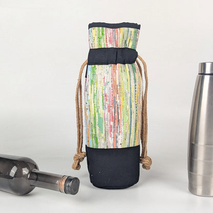 Upcycled Handwoven Wine Bottle Holder (WB0625-008) PS_W