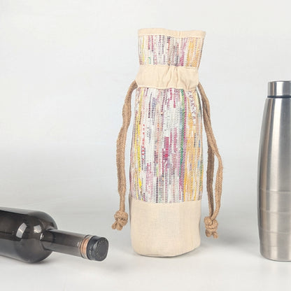 Upcycled Handwoven Wine Bottle Holder (WB0625-009) PS_W
